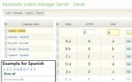Managing alphabetic orders / Управление алфавитным порядком